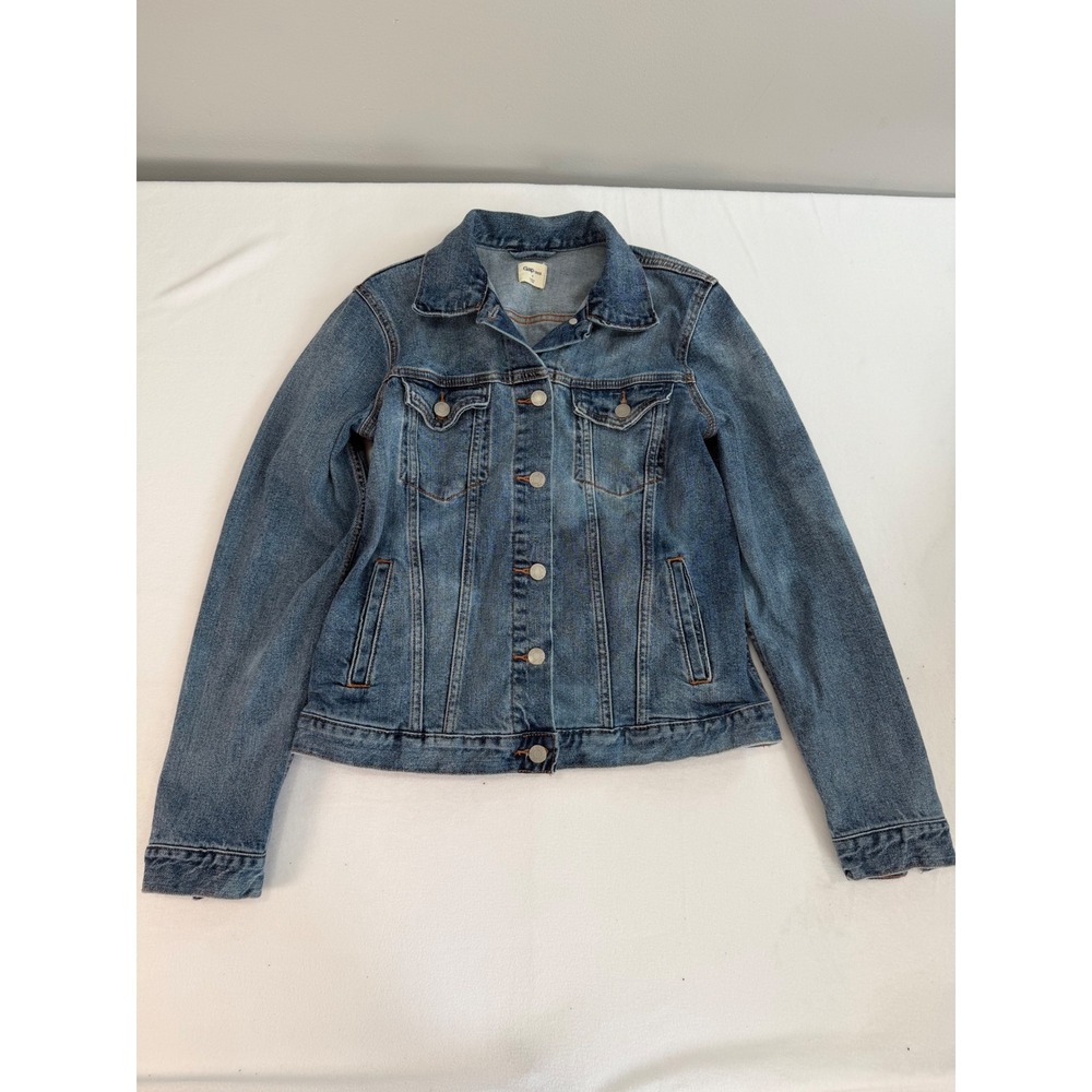 Gap Denim Jacket Womens S Blue 1969 Trucker Jean Classic Minimalist Coastal Boho